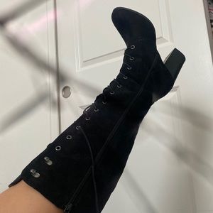 Knee High Suede High Heel Boots